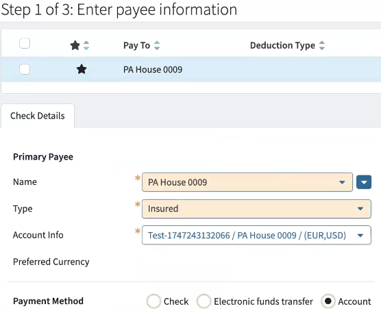 Account Info drop-down lists currencies in (currency1,currency2) format