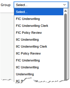 Task List with carrier group codes.