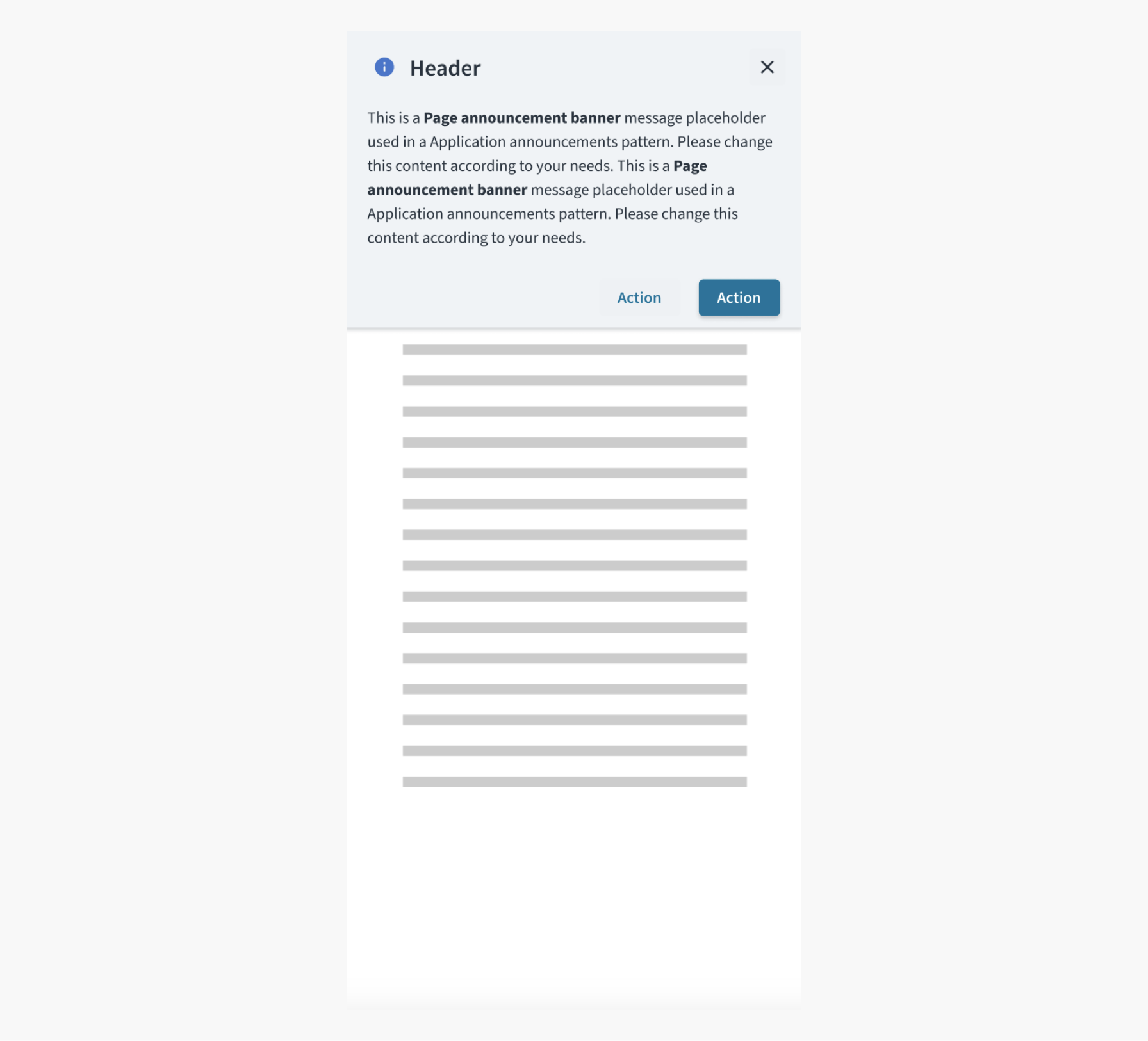Abbildung des Ankündigungsbanners auf einem Mobiltelefon