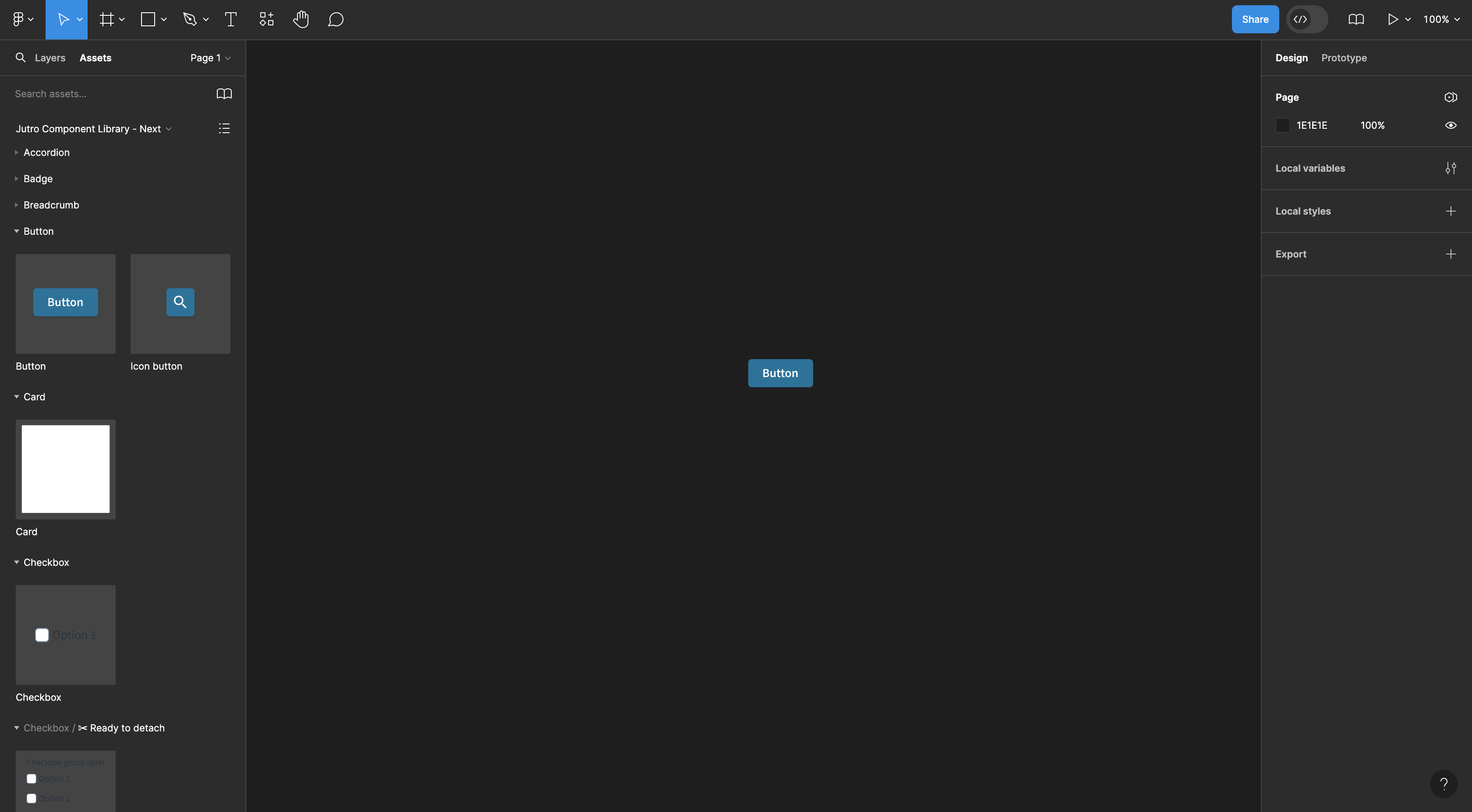 Image showing how you can drag and drop components onto the Figma canvas