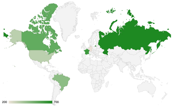 Region geo chart
