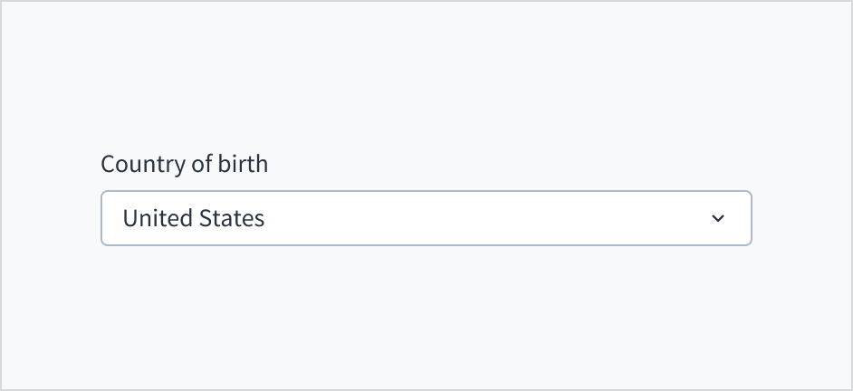Dos image depicting a dropdown component that has an affirmative statement as its label