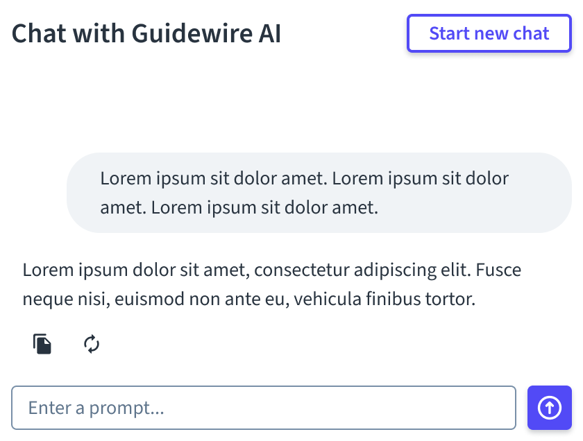 AI chat interface example