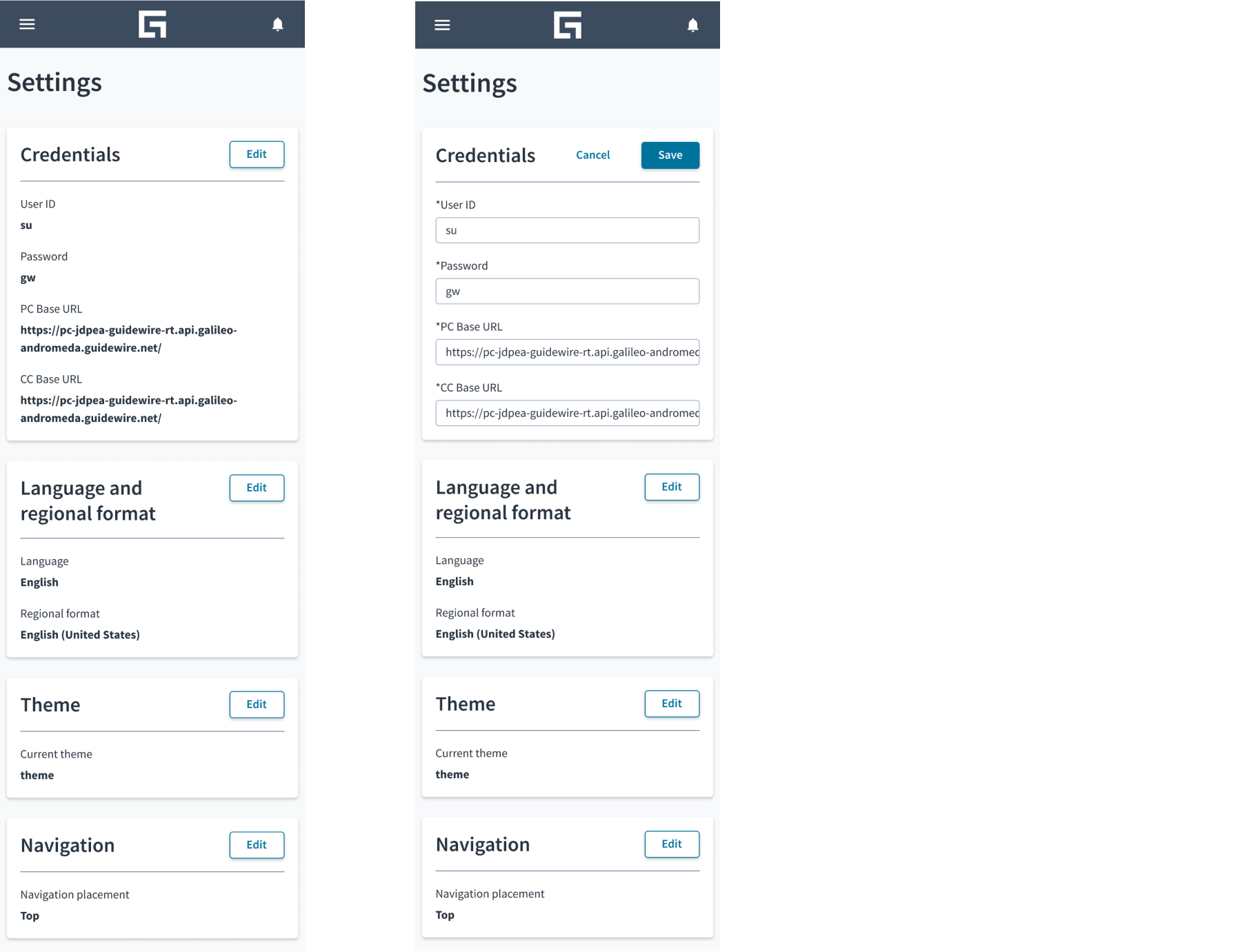 Diseño responsive en el modo de visualización y de edición