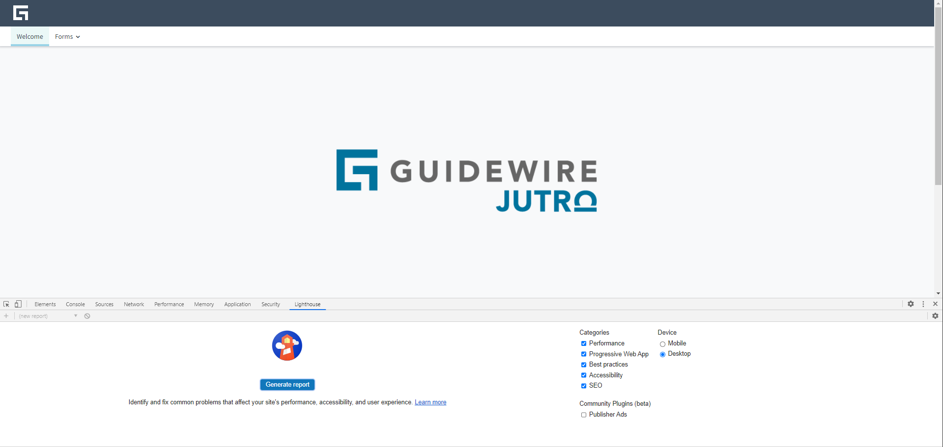 Lighthouse dans les outils Chrome DevTools
