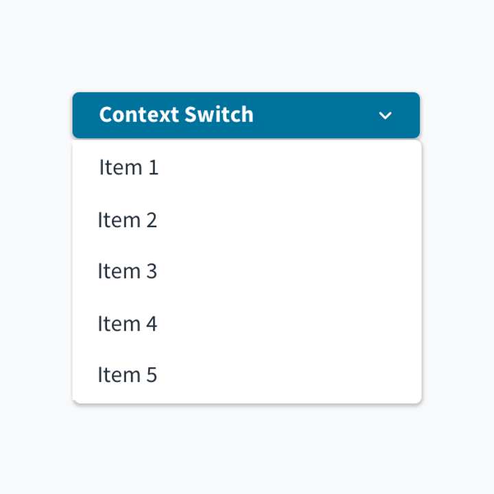 Context switcher dropdown