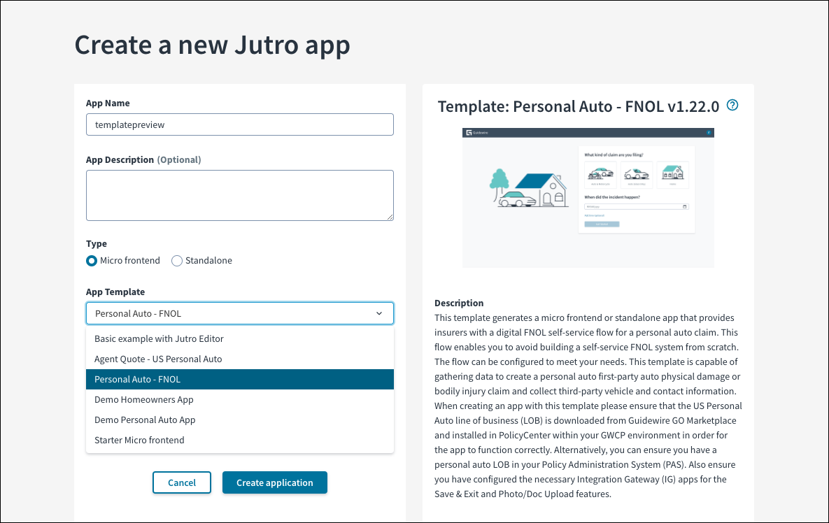 Jutro Template drop-down preview