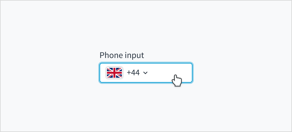 Image that depicts user interacting with phone input using mouse