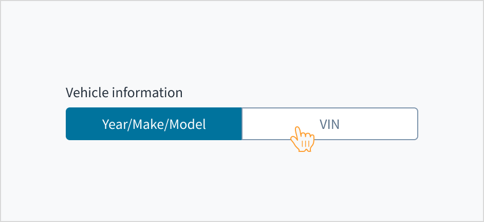 Image that depicts a user interacting with the toggle group using a mouse