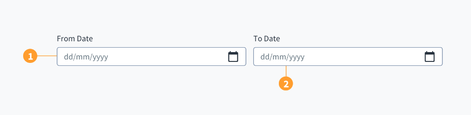 The date range component